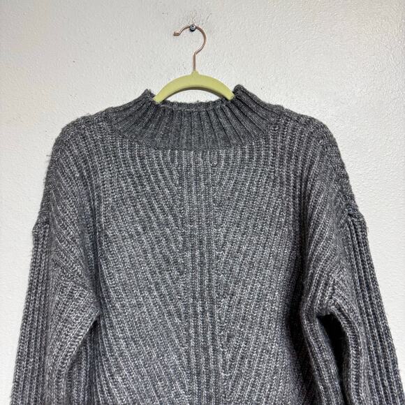 So Charcoal Heather Mock Neck Pullover Sweater Sz L NWT - Picture 3 of 13